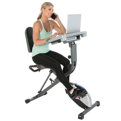 exerpeutic workfit 1000 - exercise bike with desk